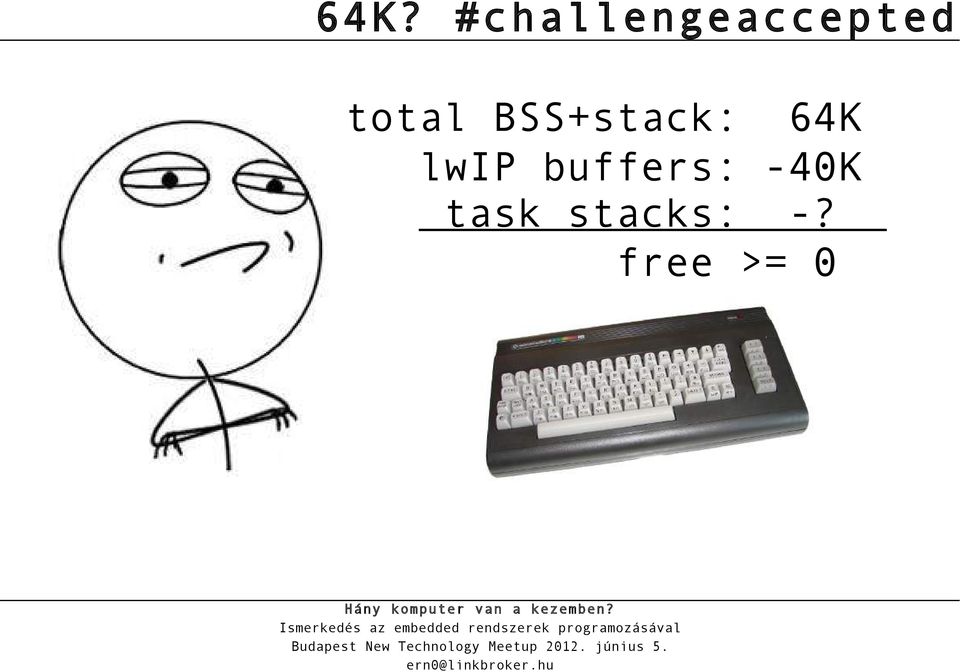 total BSS+stack: 64K lwip