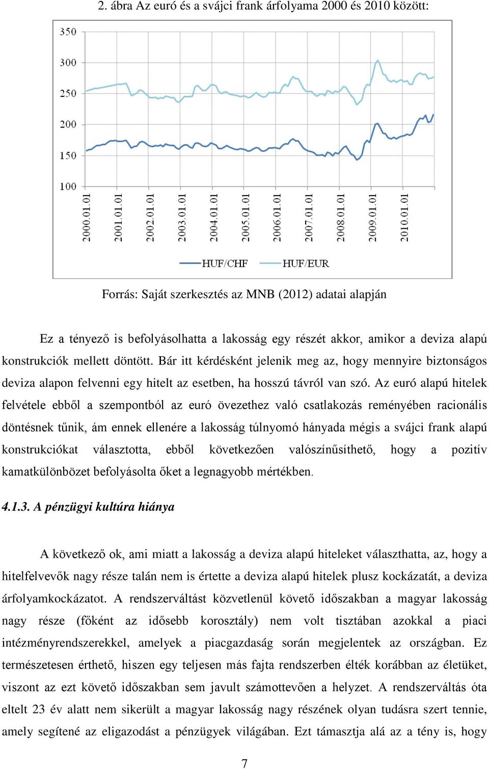 Az euró alapú hitelek felvétele ebből a szempontból az euró övezethez való csatlakozás reményében racionális döntésnek tűnik, ám ennek ellenére a lakosság túlnyomó hányada mégis a svájci frank alapú