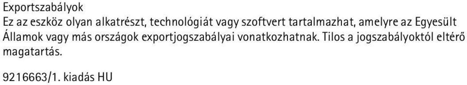 Egyesült Államok vagy más országok exportjogszabályai