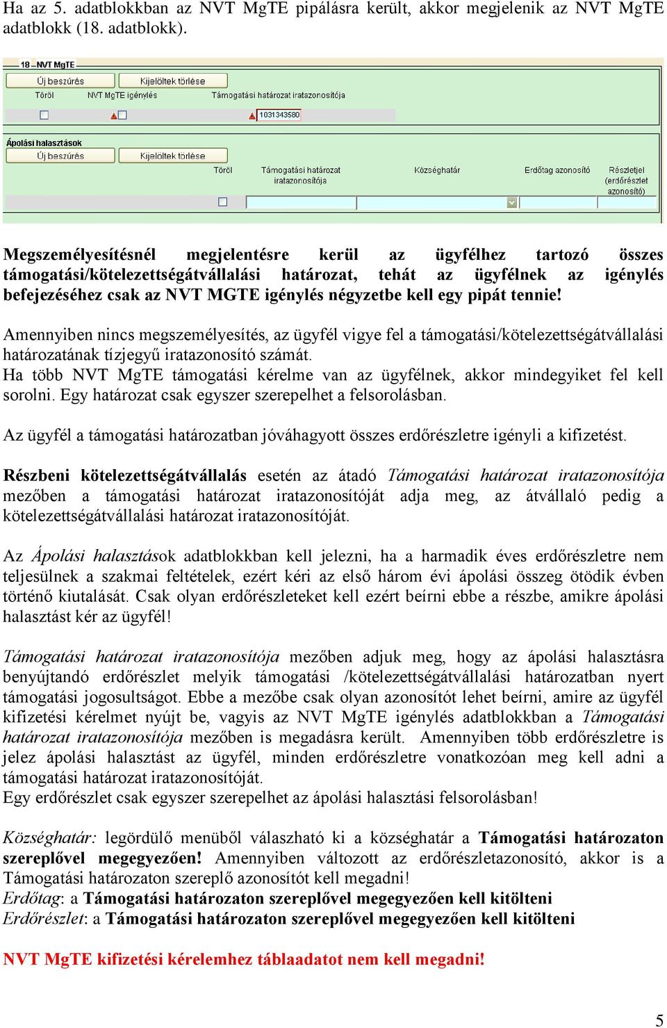 kell egy pipát tennie! Amennyiben nincs megszemélyesítés, az ügyfél vigye fel a támogatási/kötelezettségátvállalási határozatának tízjegyű iratazonosító számát.