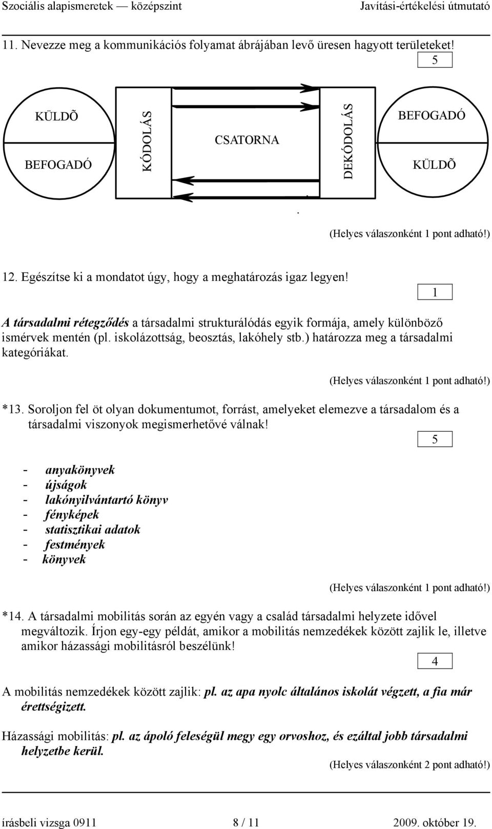 Soroljon fel öt olyan dokumentumot, forrást, amelyeket elemezve a társadalom és a társadalmi viszonyok megismerhetővé válnak!