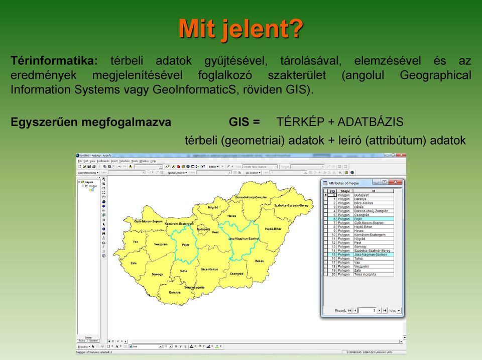 eredmények megjelenítésével foglalkozó szakterület (angolul Geographical