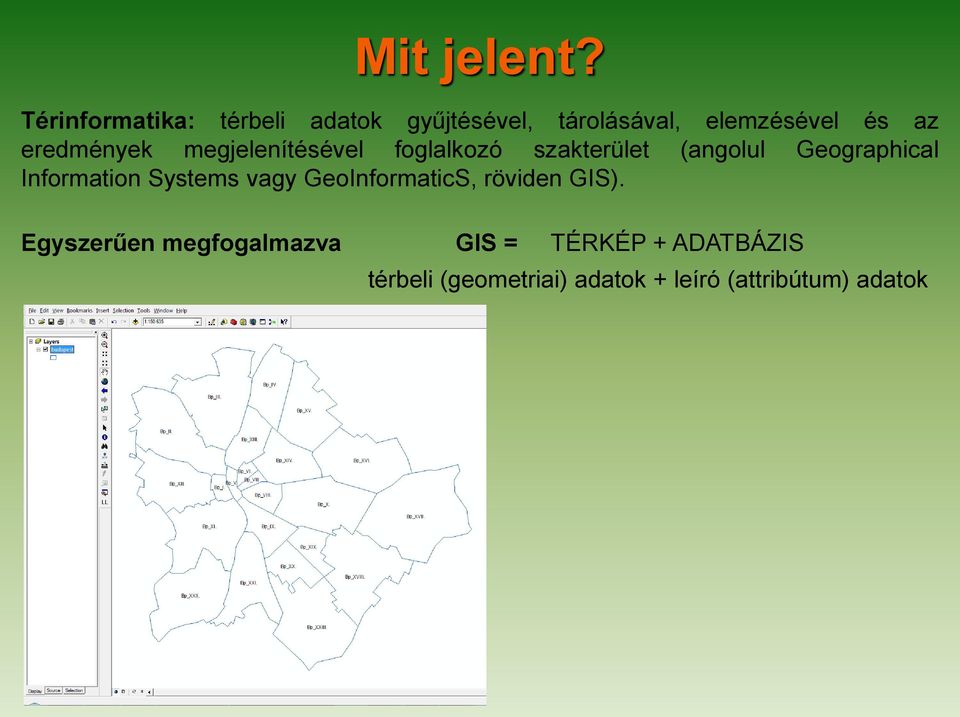 eredmények megjelenítésével foglalkozó szakterület (angolul Geographical