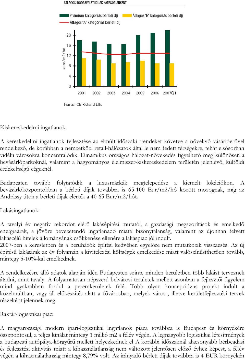 Dinamikus országos hálózat-növekedés figyelhető meg különösen a bevásárlóparkoknál, valamint a hagyományos élelmiszer-kiskereskedelem területén jelenlévő, külföldi érdekeltségű cégeknél.