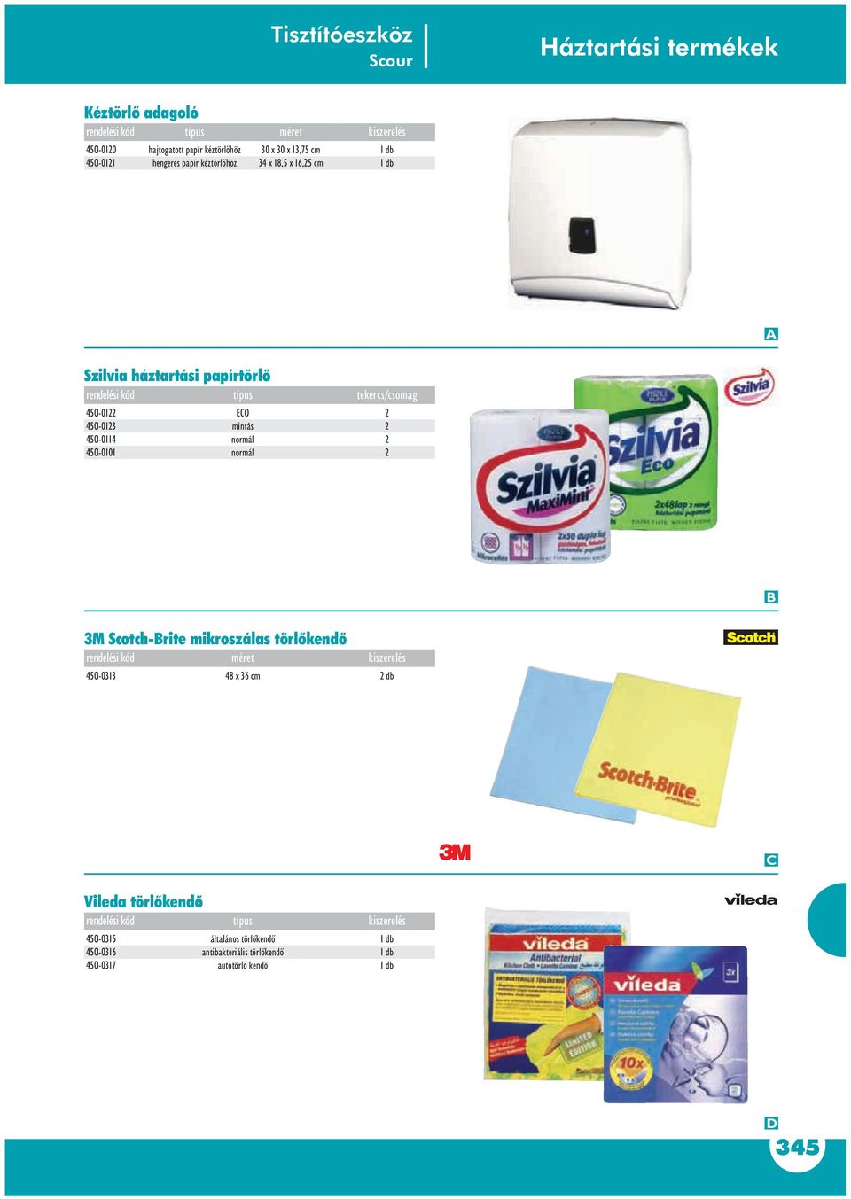 450-0123 450-0114 450-0101 EO mintás normál normál 2 2 2 2 3M Scotch-rite mikroszálas törlôkendô méret kiszerelés 450-0313