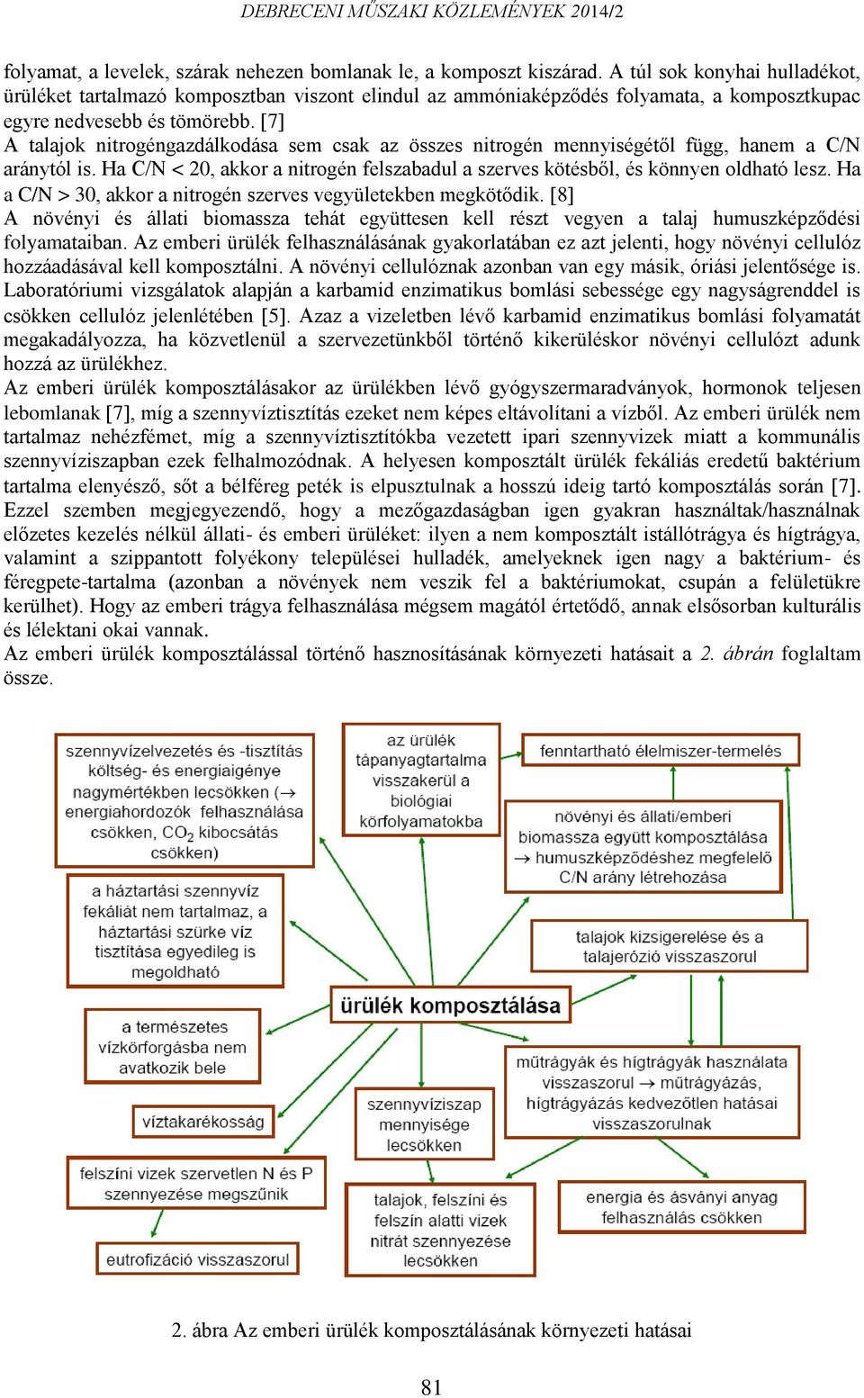 7 A talajok nitrogéngazdálkodása sem csak az összes nitrogén mennyiségétől függ, hanem a C/N aránytól is. Ha C/N < 20, akkor a nitrogén felszabadul a szerves kötésből, és könnyen oldható lesz.