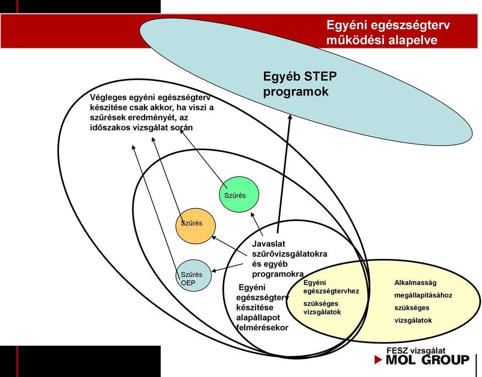 OEP Javaslat szűrővizsgálatokra és egyéb programokra Egyéni egészségterv készítése alapállapot