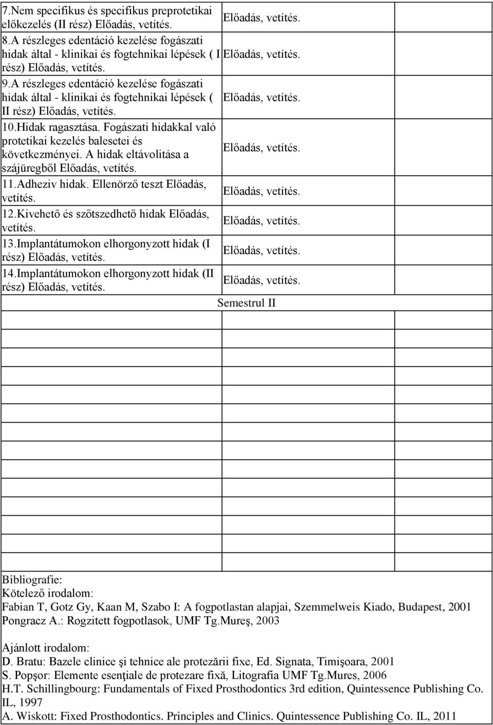 A részleges edentáció kezelése fogászati hidak által - klinikai és fogtehnikai lépések ( Előadás, vetítés. II rész) Előadás, vetítés. 10.Hidak ragasztása.