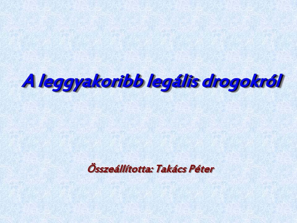 drogokról