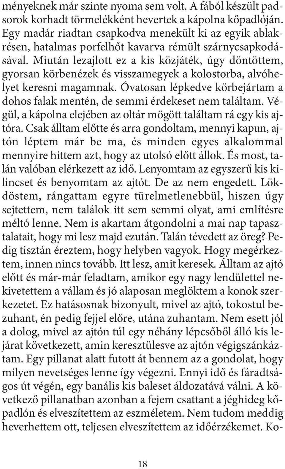 Miután lezajlott ez a kis közjáték, úgy döntöttem, gyorsan körbenézek és visszamegyek a kolostorba, alvóhelyet keresni magamnak.