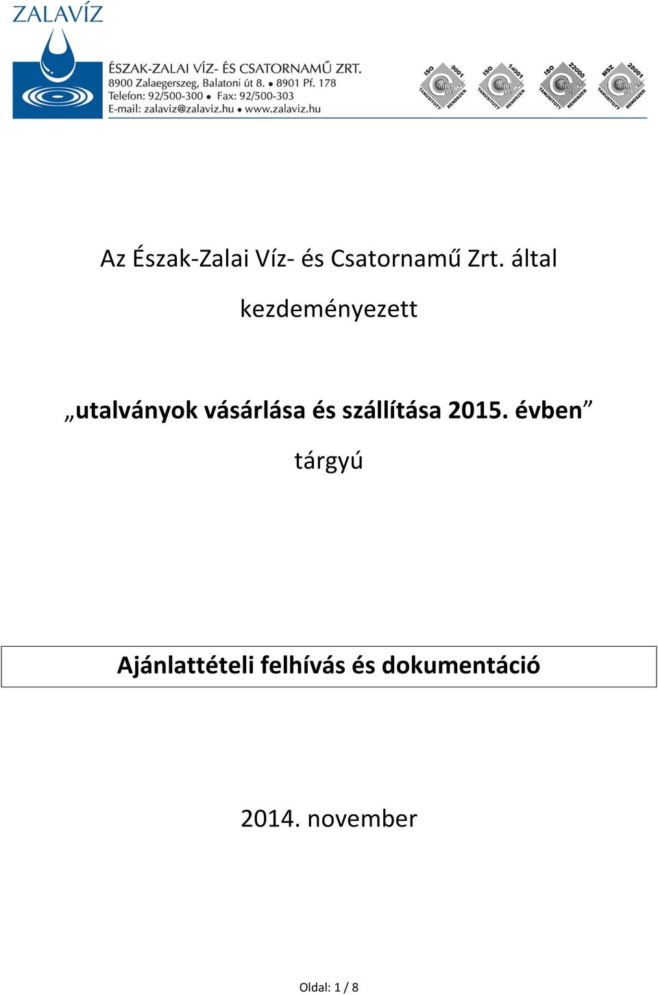 szállítása 2015.