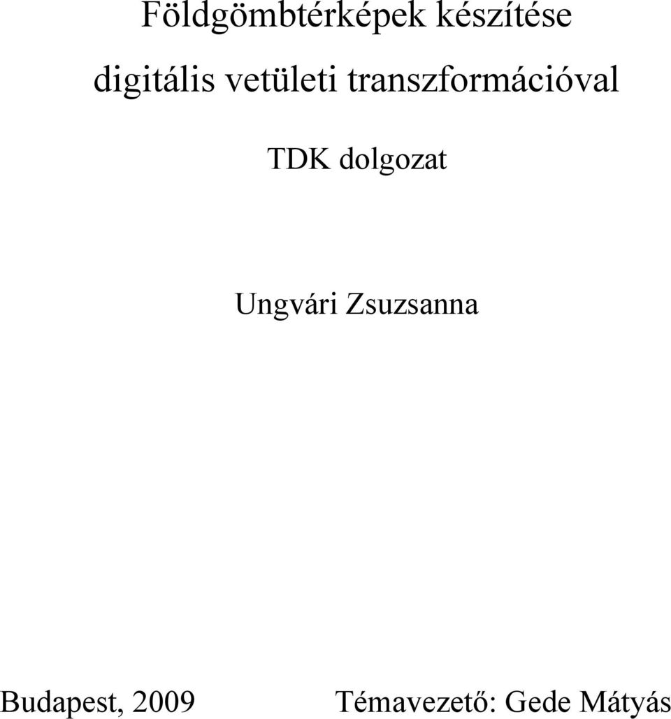 transzformációval TDK dolgozat