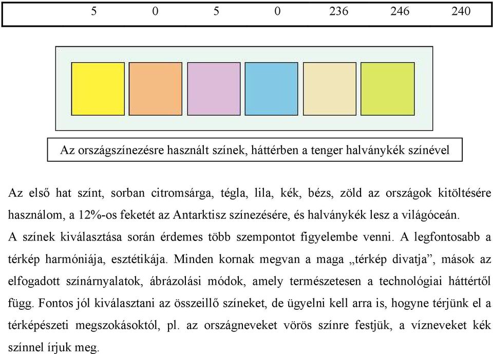 A legfontosabb a térkép harmóniája, esztétikája.