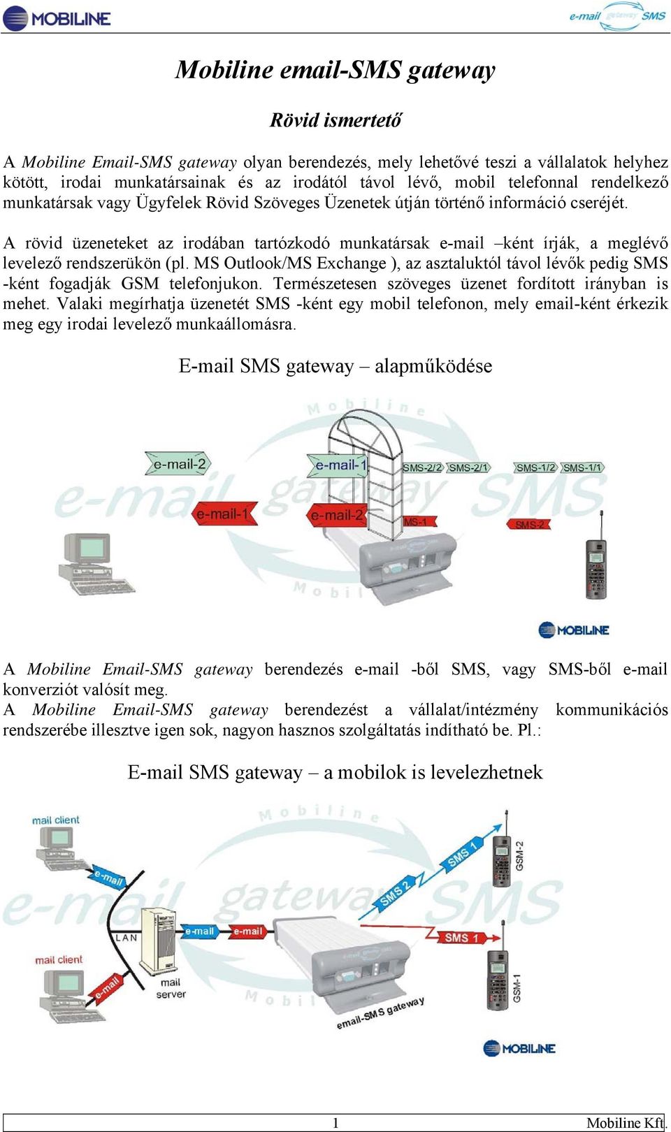 A rövid üzeneteket az irodában tartózkodó munkatársak e-mail ként írják, a meglévő levelező rendszerükön (pl.