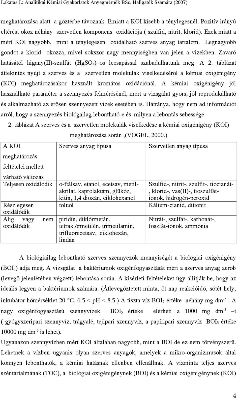 Zavaró hatásától higany(ii)-szulfát (HgSO4) os lecsapással szabadulhatunk meg. A 2.