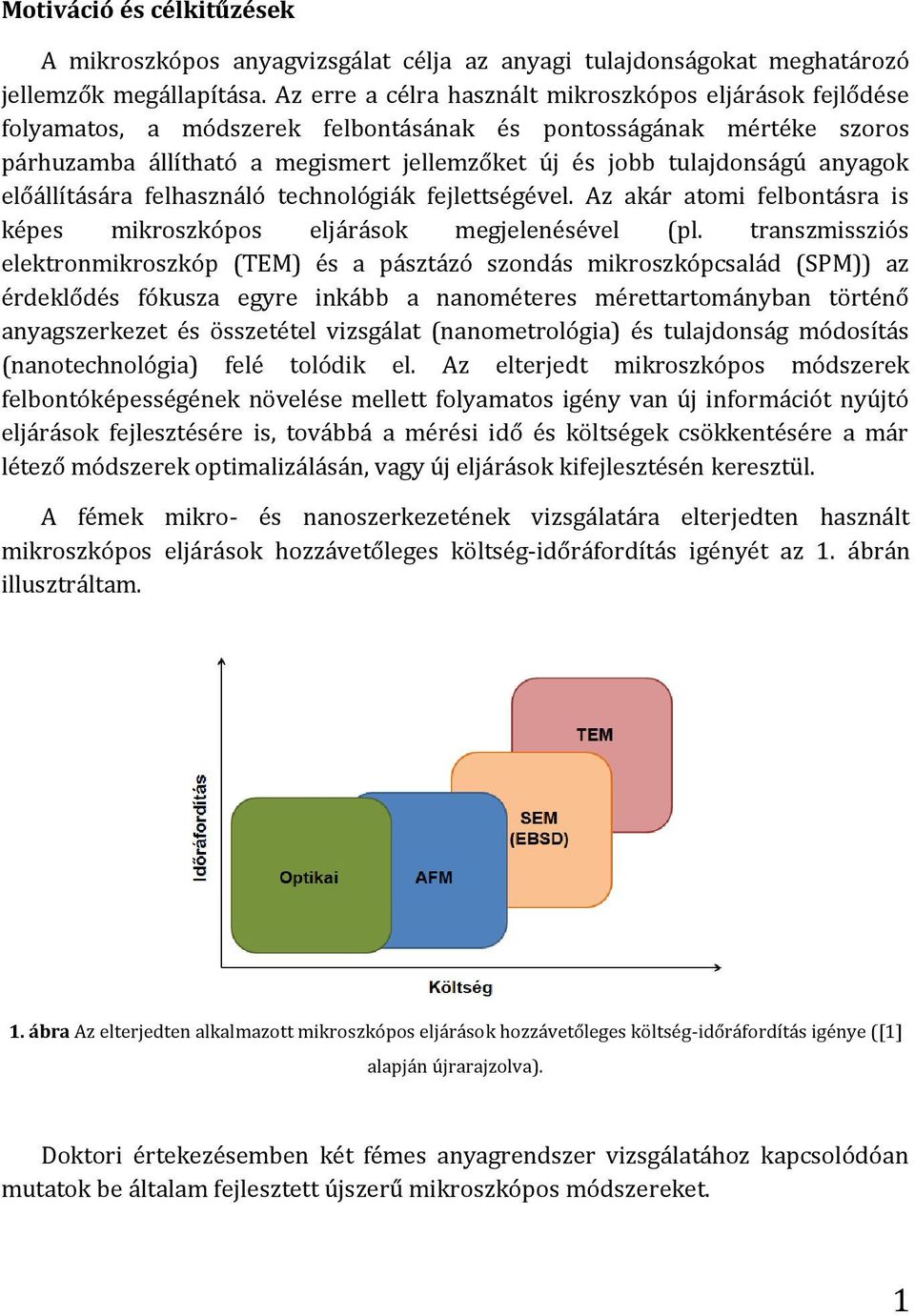 anyagok előállítására felhasználó technológiák fejlettségével. Az akár atomi felbontásra is képes mikroszkópos eljárások megjelenésével (pl.