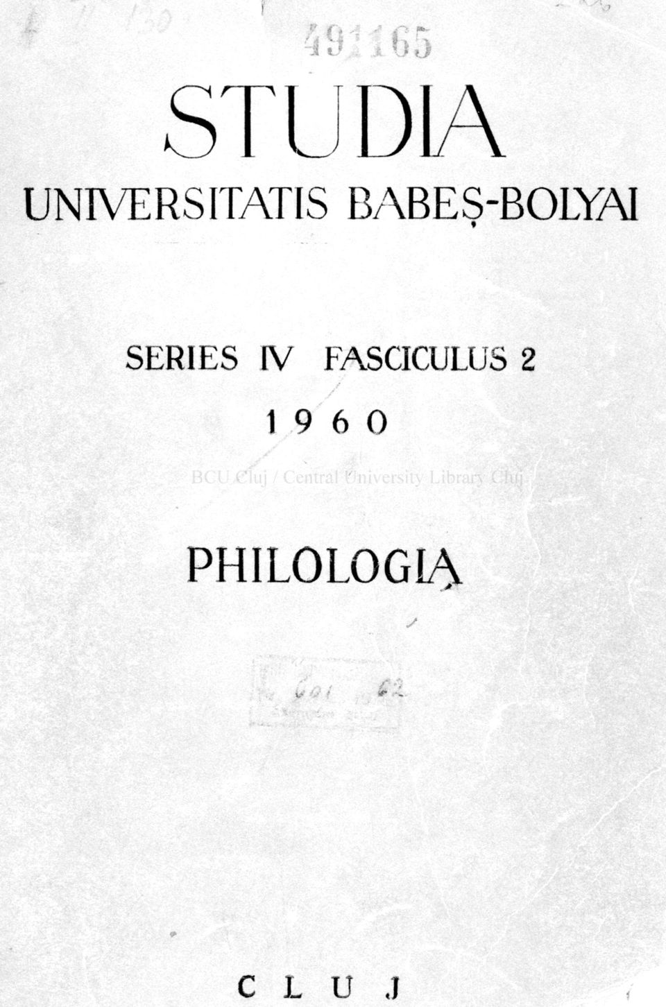 BABEŞ-BOLYAI SERIES IV