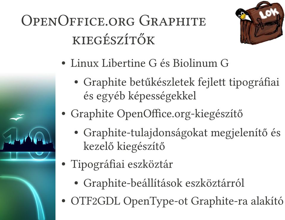 fejlett tipográfiai és egyéb képességekkel Graphite org-kiegészítő