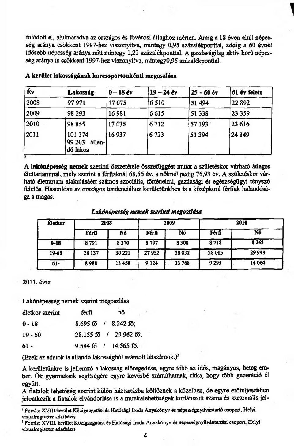 A gazdaságilag aktív korú népesség aránya is csökkent 1997-hez viszonyítva, mintegy0,95 százalékponttal.