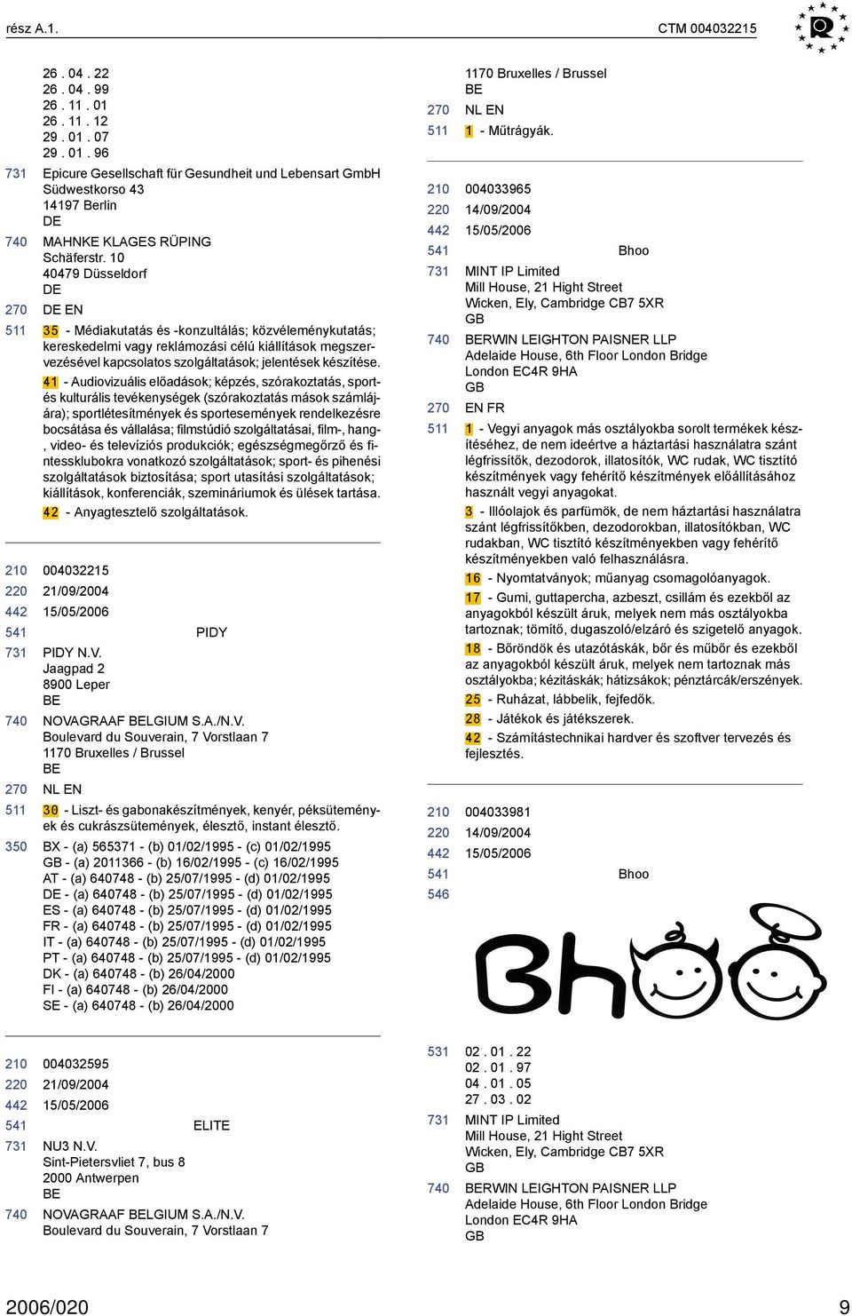 10 40479 Düsseldorf EN 35 - Médiakutatás és -konzultálás; közvéleménykutatás; kereskedelmi vagy reklámozási célú kiállítások megszervezésével kapcsolatos szolgáltatások; jelentések készítése.