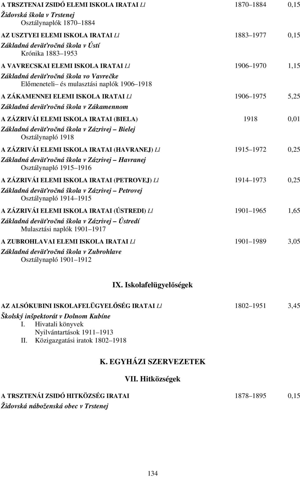 Základná deväťročná škola v Zákamennom A ZÁZRIVÁI ELEMI ISKOLA IRATAI (BIELA) 1918 0,01 Základná deväťročná škola v Zázrivej Bielej Osztálynapló 1918 A ZÁZRIVÁI ELEMI ISKOLA IRATAI (HAVRANEJ) Ll 1915