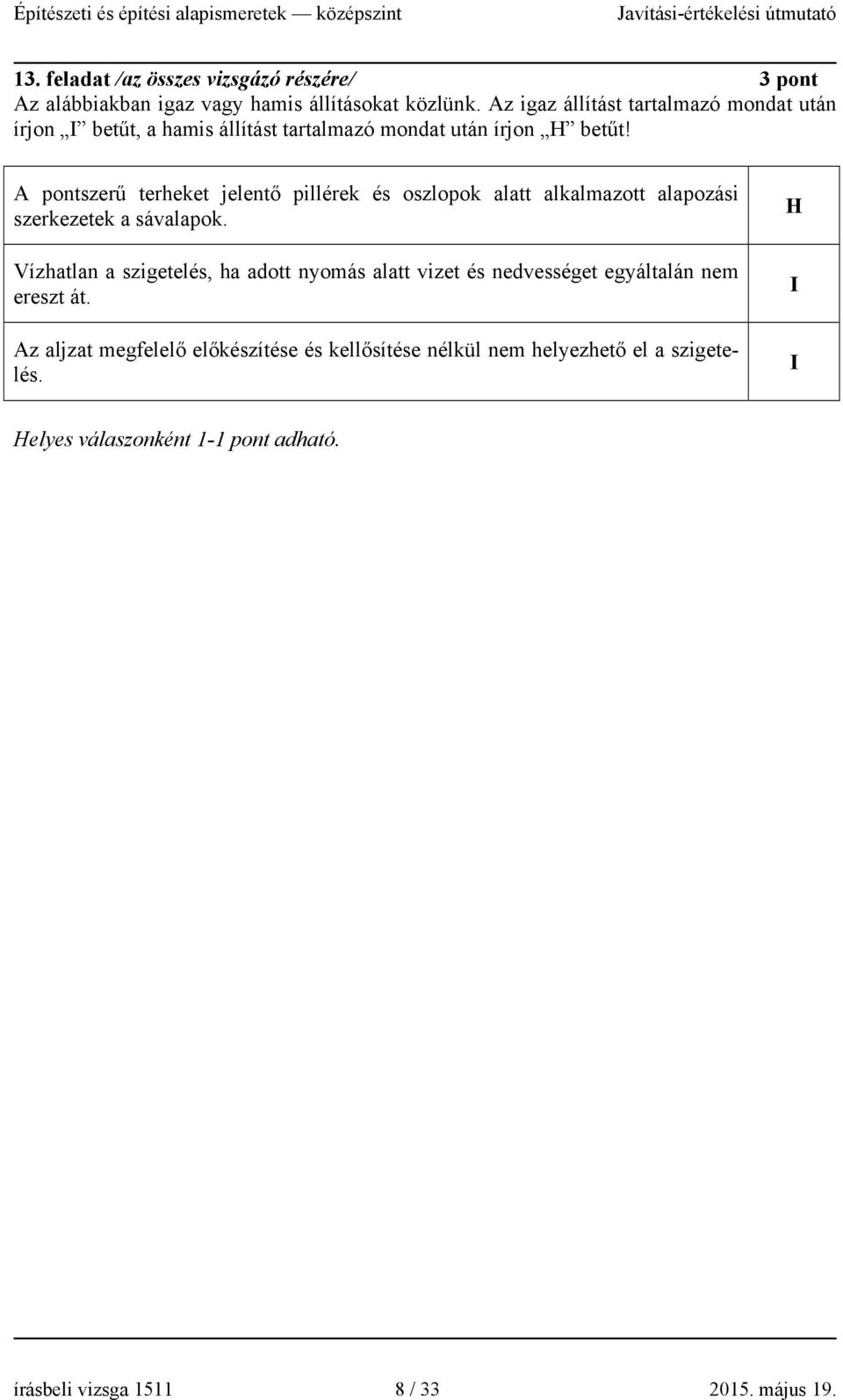 A pontszerű terheket jelentő pillérek és oszlopok alatt alkalmazott alapozási szerkezetek a sávalapok.