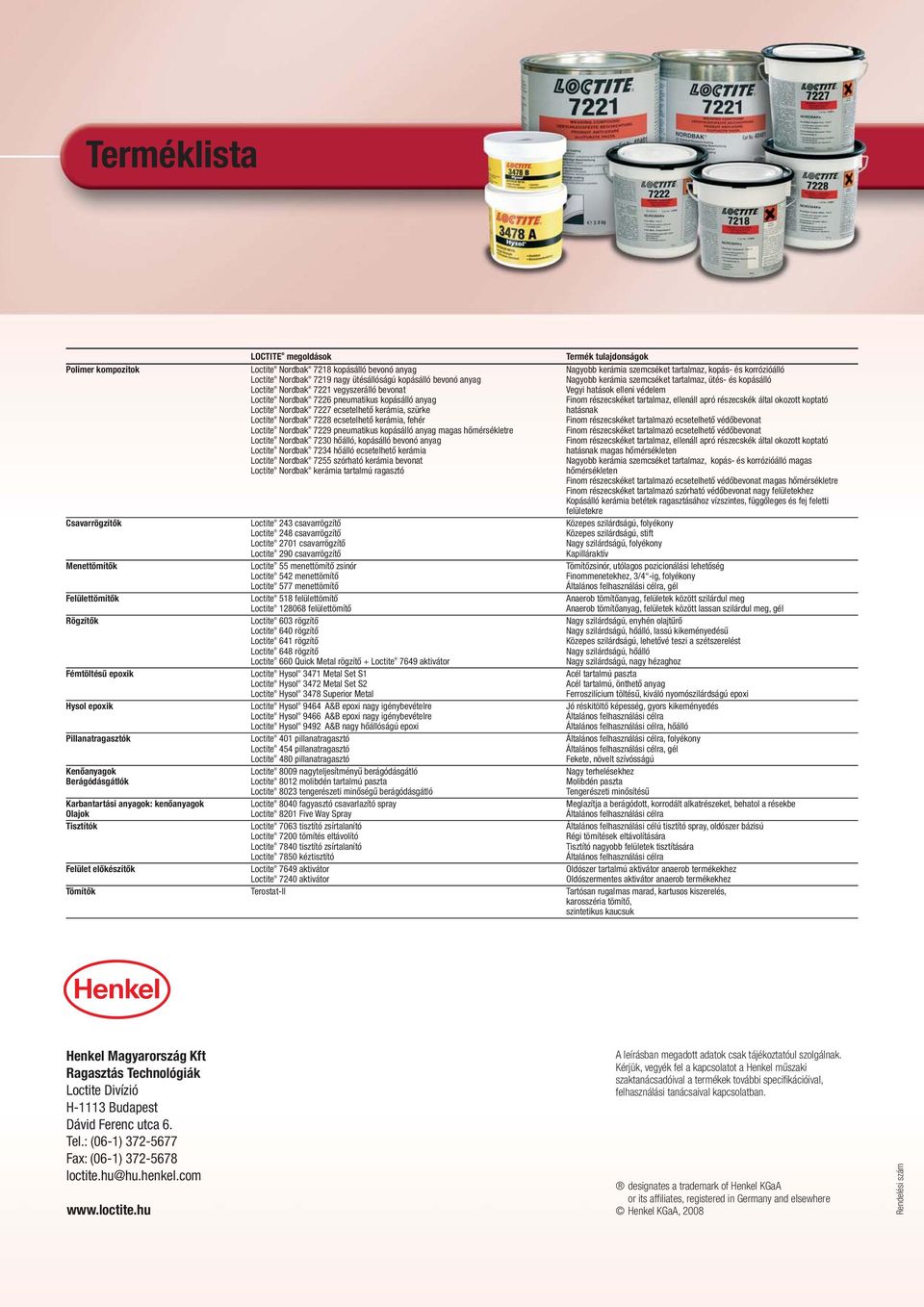 bevonat Loctite Nordbak 7226 pneumatikus kopásálló anyag Loctite Nordbak 7227 ecsetelhető kerámia, szürke Loctite Nordbak 7228 ecsetelhető kerámia, fehér Loctite Nordbak 7229 pneumatikus kopásálló