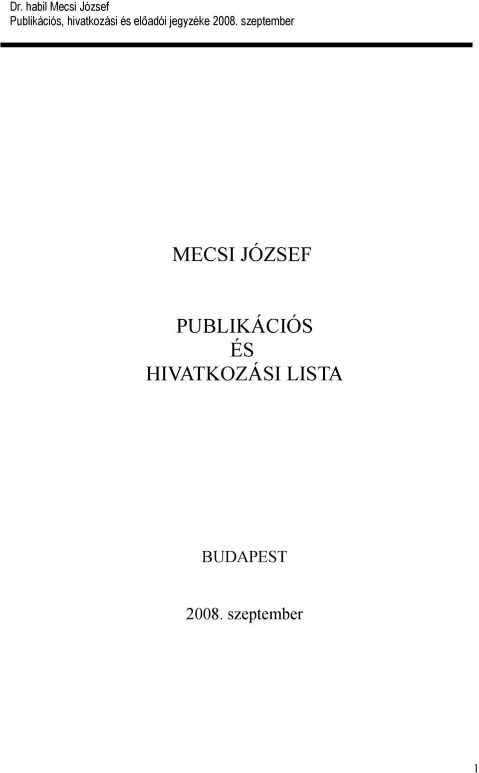 HIVATKOZÁSI LISTA