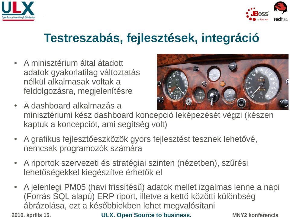 fejlesztést tesznek lehetővé, nemcsak programozók számára A riportok szervezeti és stratégiai szinten (nézetben), szűrési lehetőségekkel kiegészítve érhetők el A