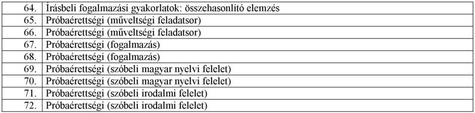 Próbaérettségi (fogalmazás) 68. Próbaérettségi (fogalmazás) 69.