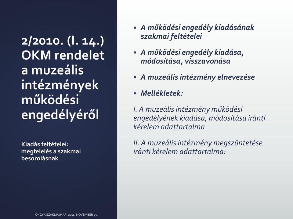 besorolásnak A működési engedély kiadásának szakmai feltételei A működési engedély kiadása, módosítása,