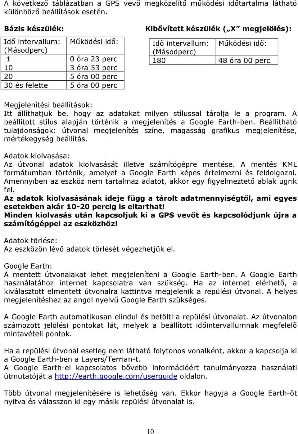 idő: (Másodperc) 180 48 óra 00 perc Megjelenítési beállítások: Itt állíthatjuk be, hogy az adatokat milyen stílussal tárolja le a program.