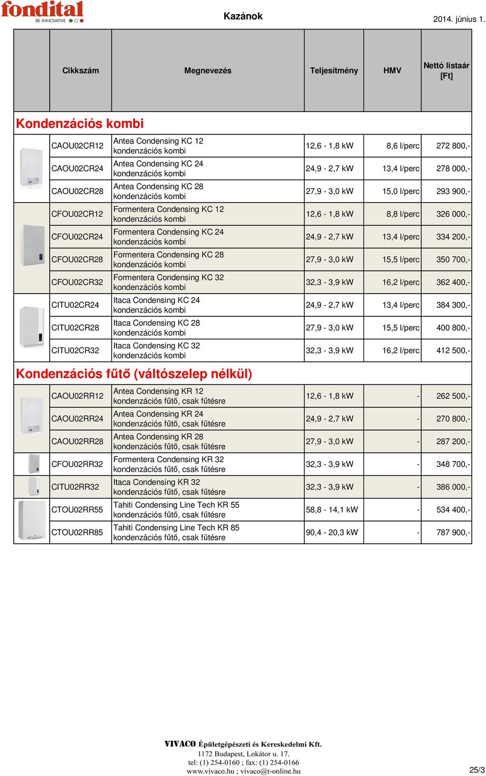 kondenzációs kombi Antea Condensing KC 24 kondenzációs kombi Antea Condensing KC 28 kondenzációs kombi Formentera Condensing KC 12 kondenzációs kombi Formentera Condensing KC 24 kondenzációs kombi