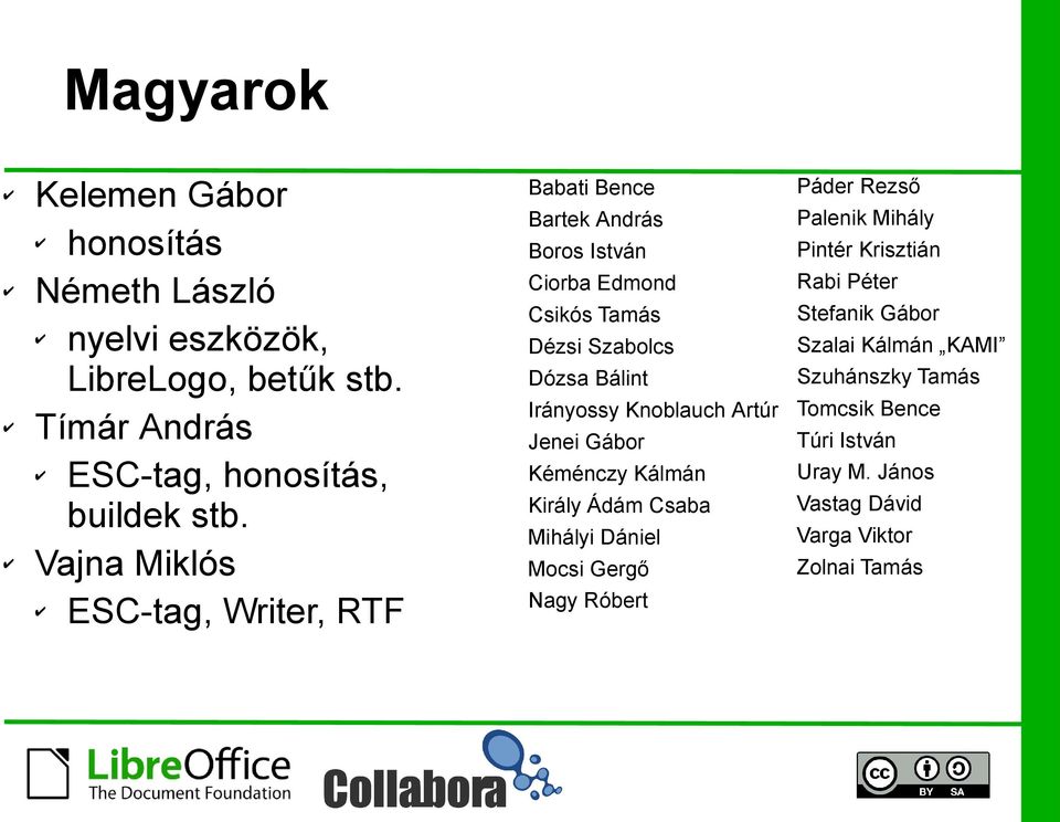 Knoblauch Artúr Jenei Gábor Kéménczy Kálmán Király Ádám Csaba Mihályi Dániel Mocsi Gergő Nagy Róbert Páder Rezső Palenik Mihály Pintér