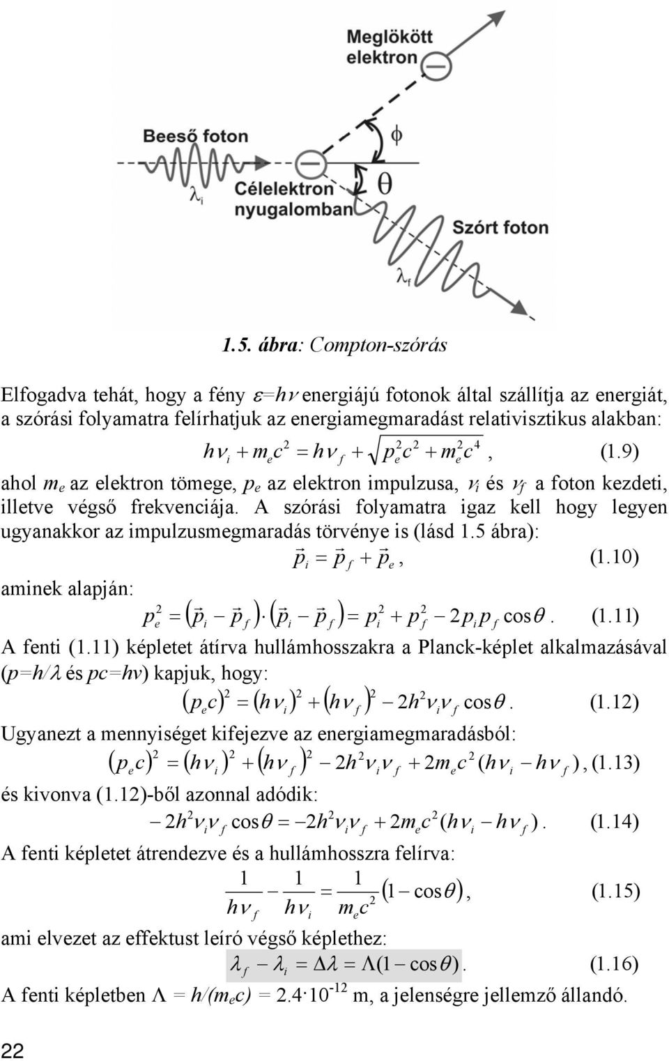 0 me ljá: e f f f f cosθ.. A fet. életet átív ullámossz Plc-élet llmzásávl /λ és cν ju ogy: ν ν ec f ν ν f cosθ.