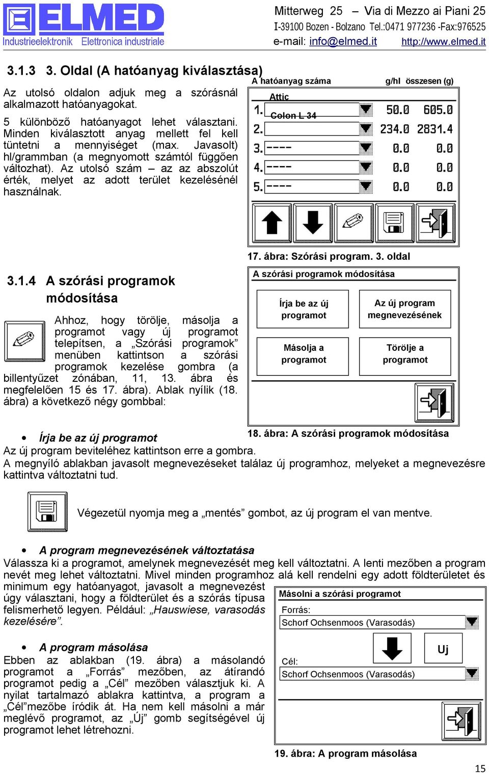 Javasolt) hl/grammban (a megnyomott számtól függően változhat). Az utolsó szám az az abszolút érték, melyet az adott terület kezelésénél használnak. 17