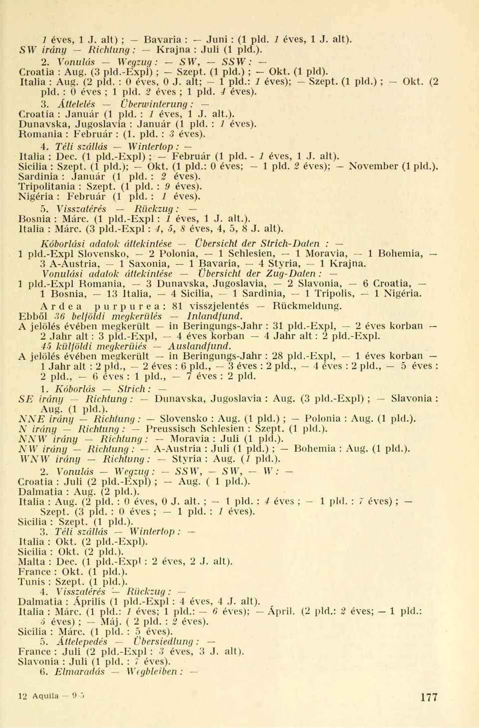 : / éves, 1 J. alt.). Dunavska, Jugoslavia : Január (1 pld. : / éves). Románia : Február : (1. pld. : 3 éves). 4. Téli szállás Wintertop : Itália : Dec. (1 pld.-expl) ; - Február (1 pld.