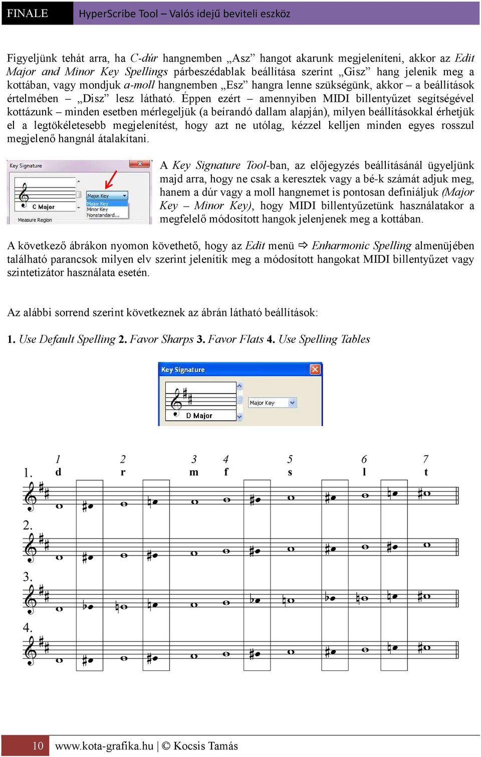 Éppen ezért amennyiben MIDI billentyűzet segítségével kottázunk minden esetben mérlegeljük (a beírandó dallam alapján), milyen beállításokkal érhetjük el a legtökéletesebb megjelenítést, hogy azt ne