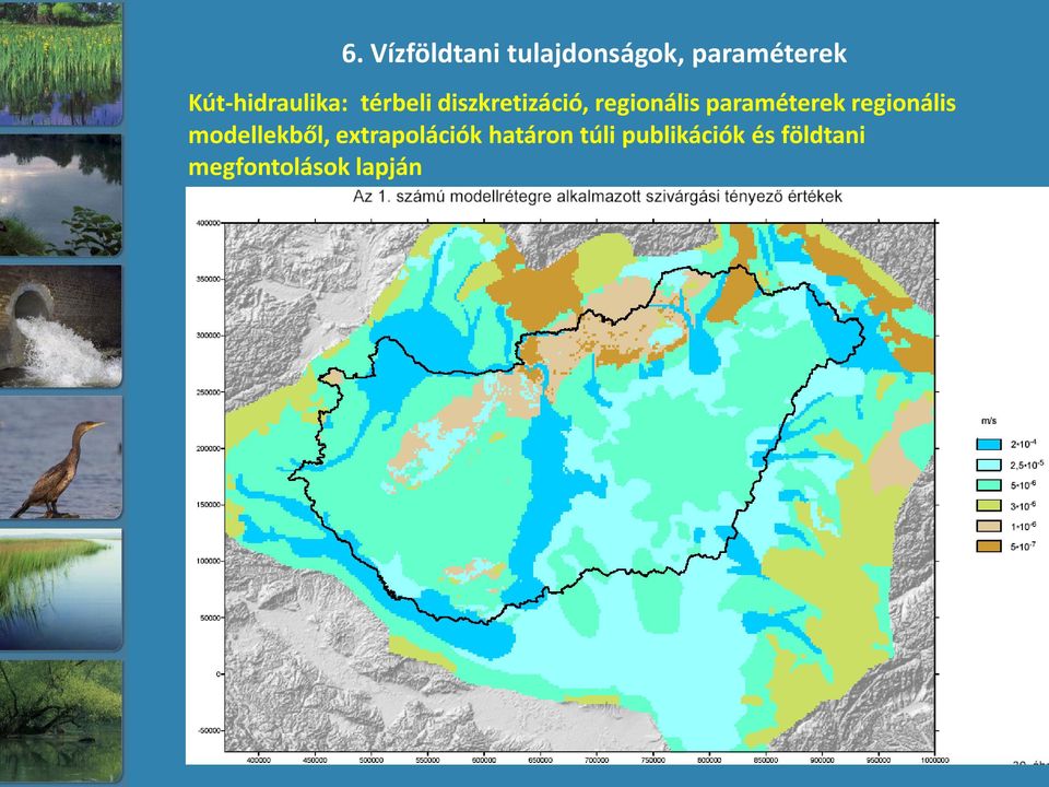 regionális paraméterek regionális modellekből,