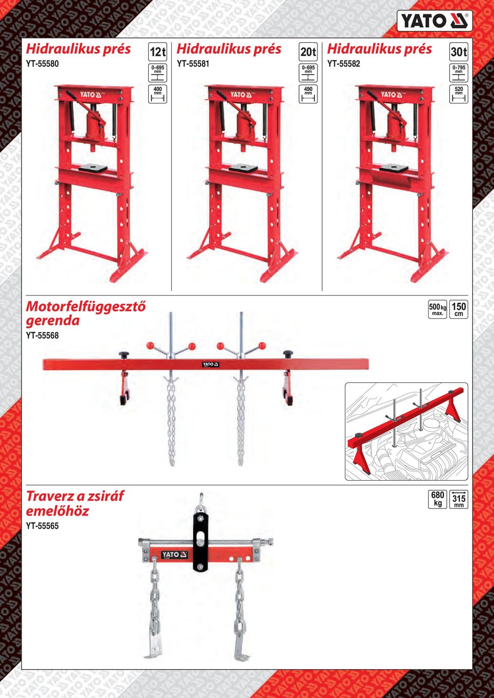 YT-55582 Motorfelfüggesztő gerenda