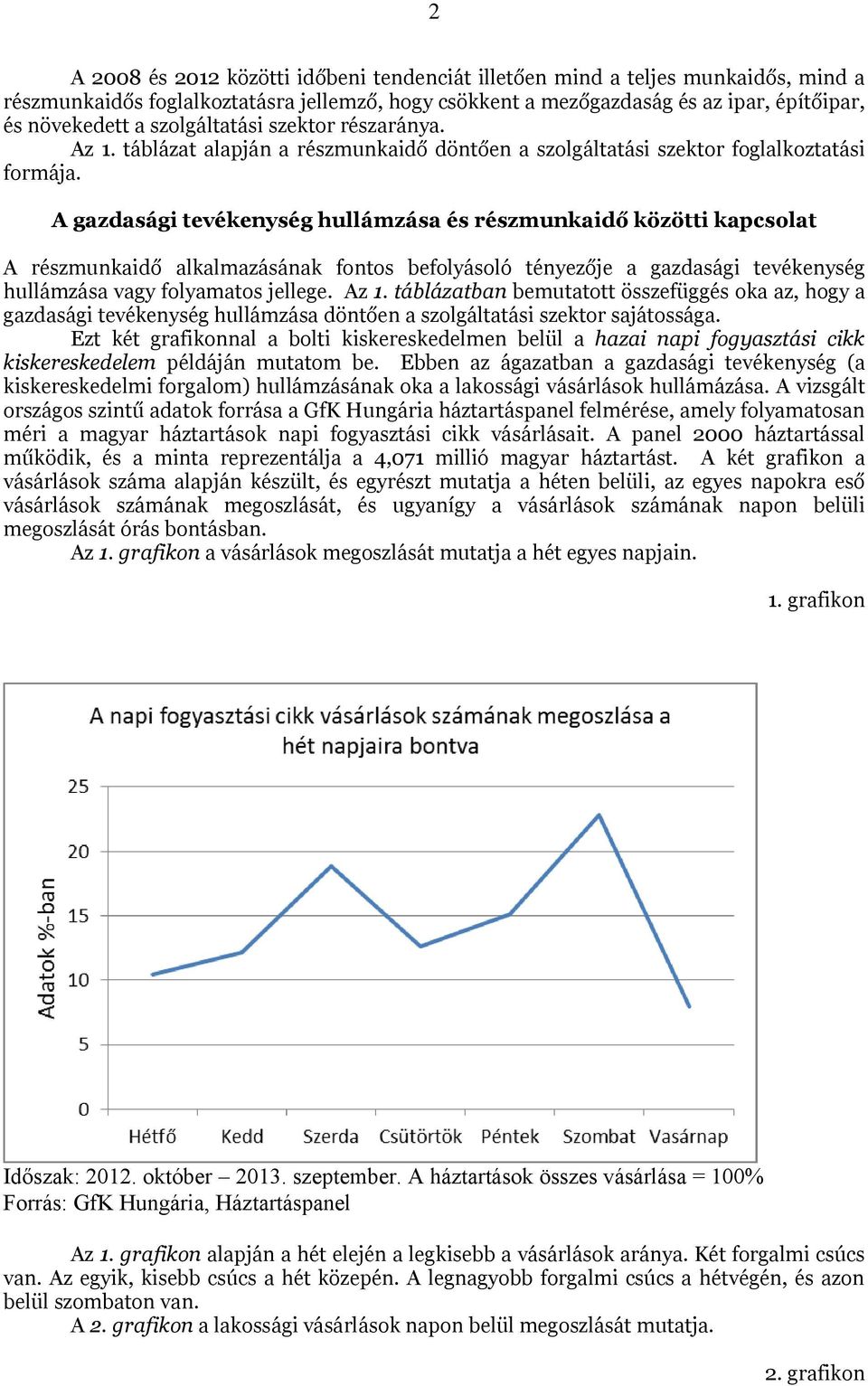 A gazdasági tevékenység hullámzása és részmunkaidő közötti kapcsolat A részmunkaidő alkalmazásának fontos befolyásoló tényezője a gazdasági tevékenység hullámzása vagy folyamatos jellege. Az 1.