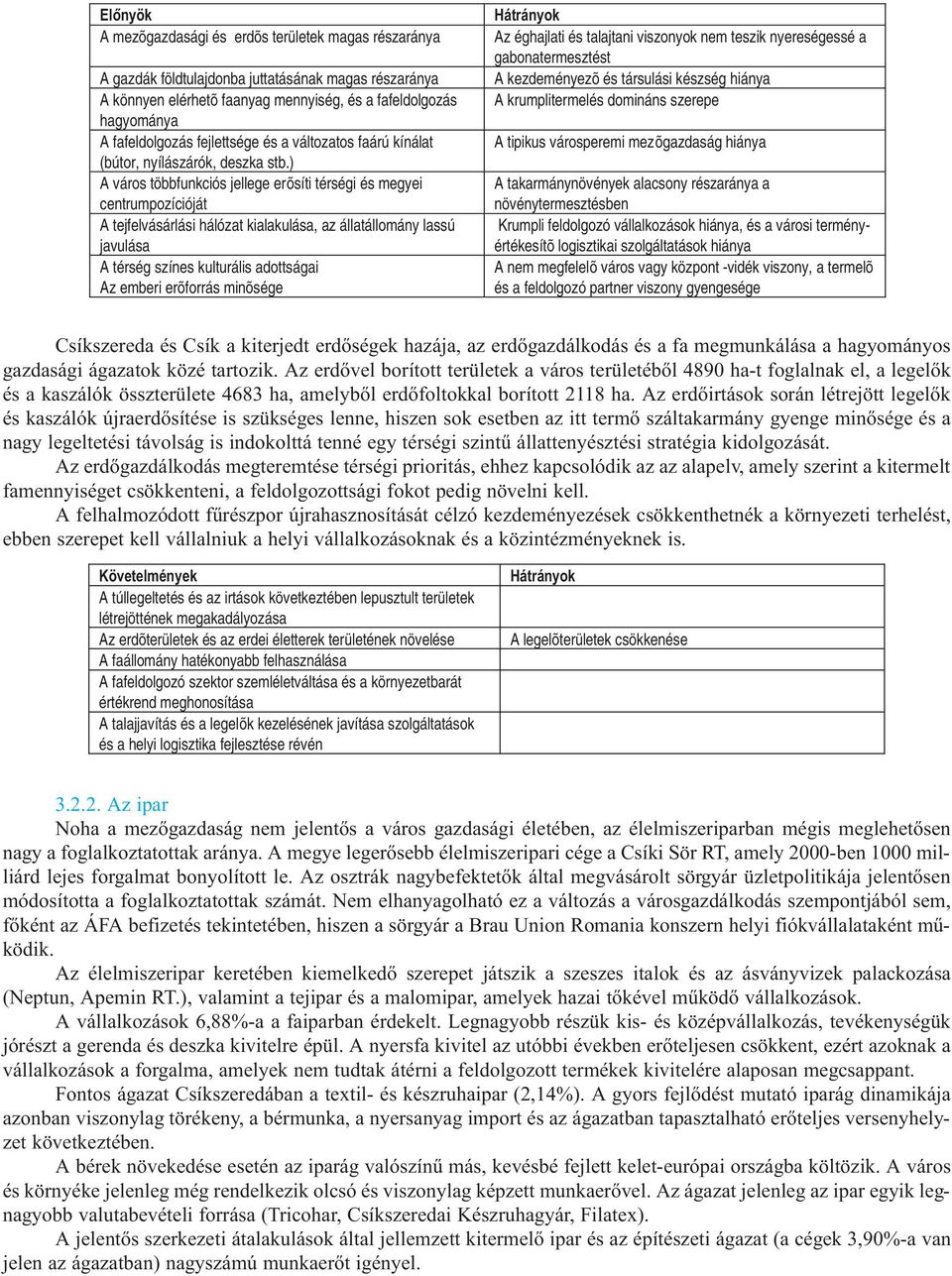 ) A város többfunkciós jellege erõsíti térségi és megyei centrumpozícióját A tejfelvásárlási hálózat kialakulása, az állatállomány lassú javulása A térség színes kulturális adottságai Az emberi