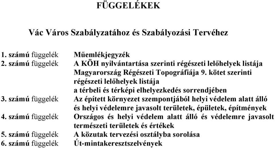 kötet szerinti régészeti lelőhelyek listája a térbeli és térképi elhelyezkedés sorrendjében 3.