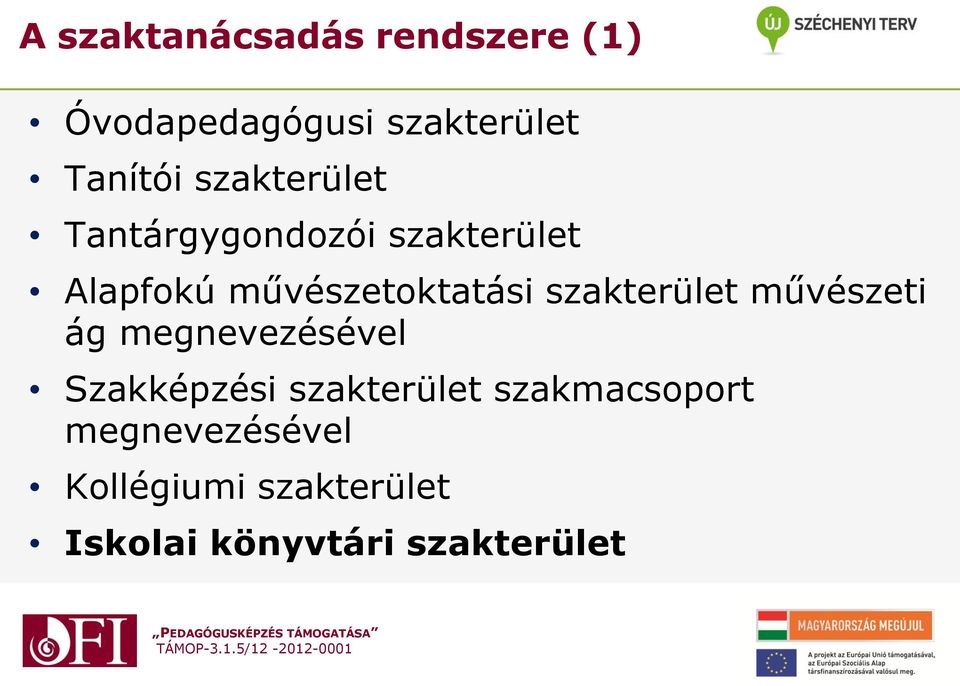 szakterület művészeti ág megnevezésével Szakképzési szakterület