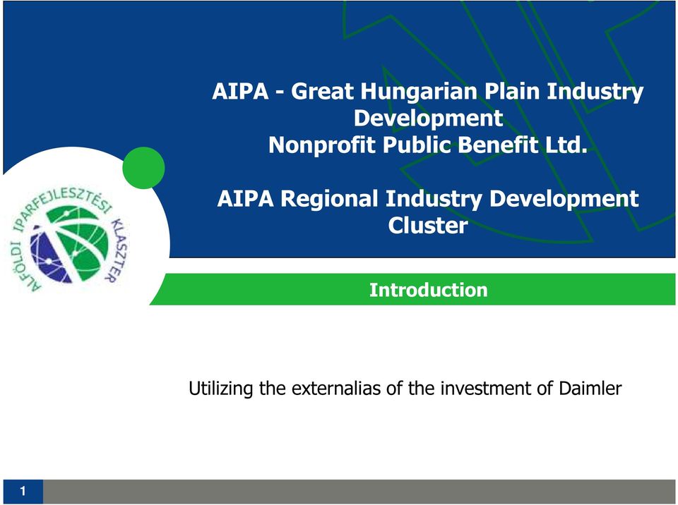 AIPA Regional Industry Development Cluster