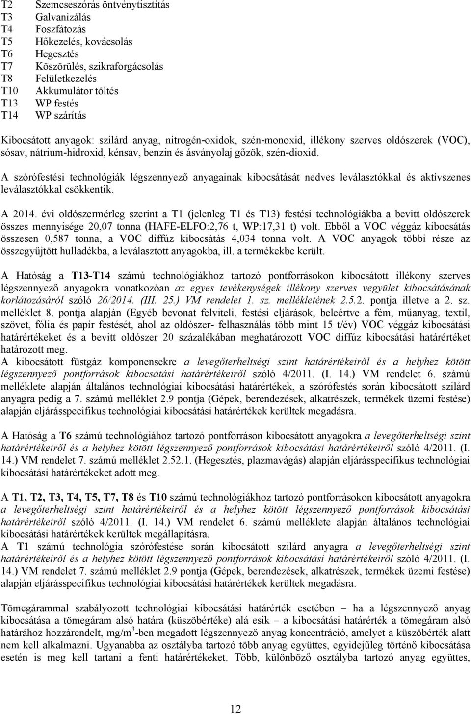 A szórófestési technológiák légszennyező anyagainak kibocsátását nedves leválasztókkal és aktívszenes leválasztókkal csökkentik. A 2014.