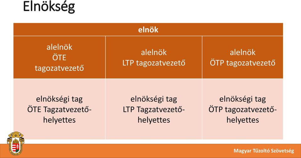 ÖTE Tagzatvezetőhelyettes elnökségi tag LTP