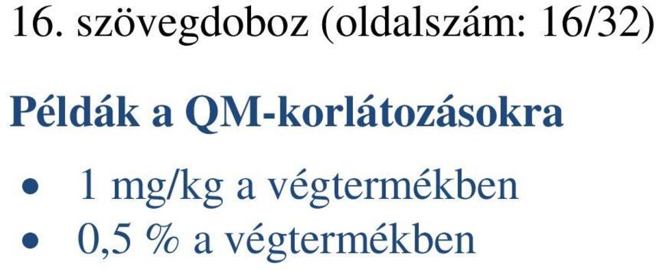 a QM-korlátozásokra 1