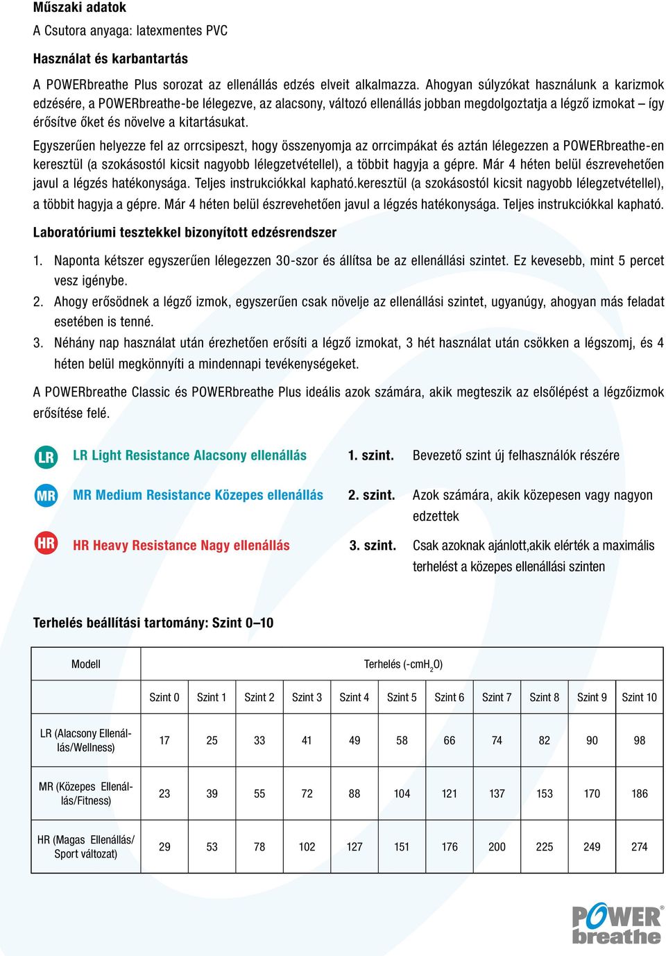 Egyszerűen helyezze fel az orrcsipeszt, hogy összenyomja az orrcimpákat és aztán lélegezzen a POWERbreathe-en keresztül (a szokásostól kicsit nagyobb lélegzetvétellel), a többit hagyja a gépre.