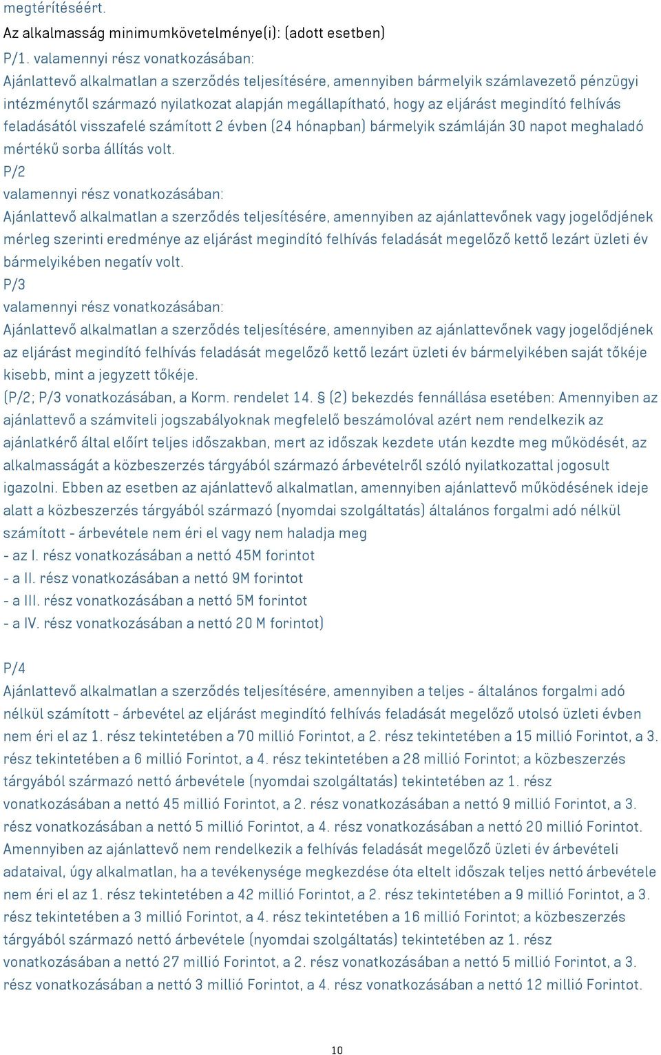 eljárást megindító felhívás feladásától visszafelé számított 2 évben (24 hónapban) bármelyik számláján 30 napot meghaladó mértékű sorba állítás volt.